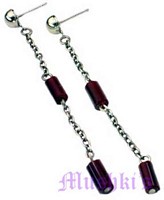 Glass bead hanging earring - click here for large view